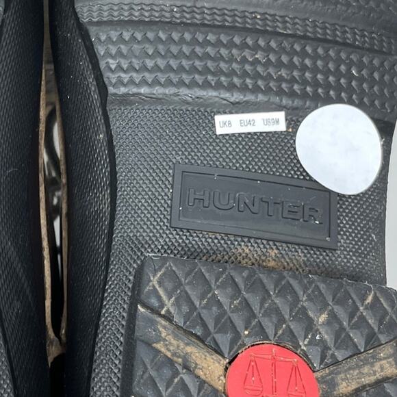 Hunter Lace Up Shearling Lined Duck Boots In Brown Size 9 - Picture 9 of 9